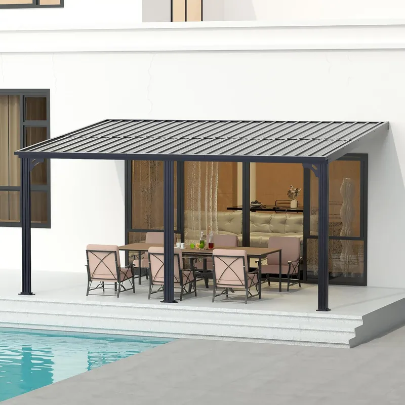 MUPATER 10’x 14′ Gazebo, Outdoor Pergola on Clearance with Aluminum Frame