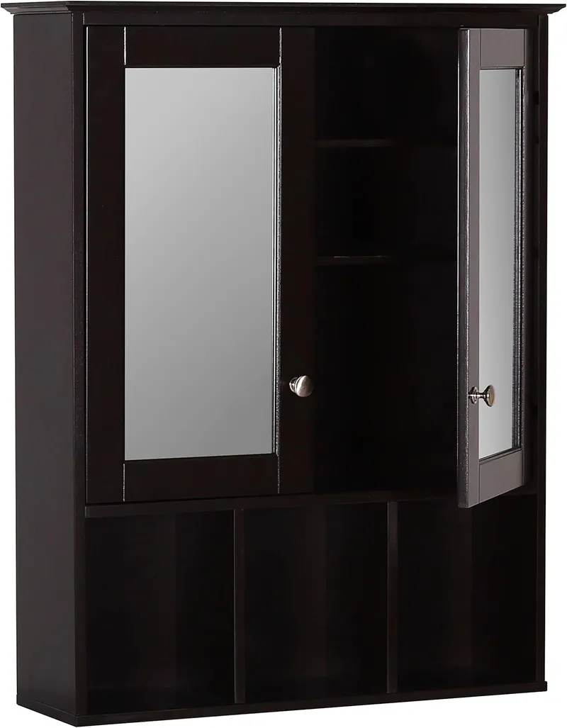 MUPATER Oversized Bathroom Medicine Cabinet Wall Mounted Storage with Mirrors